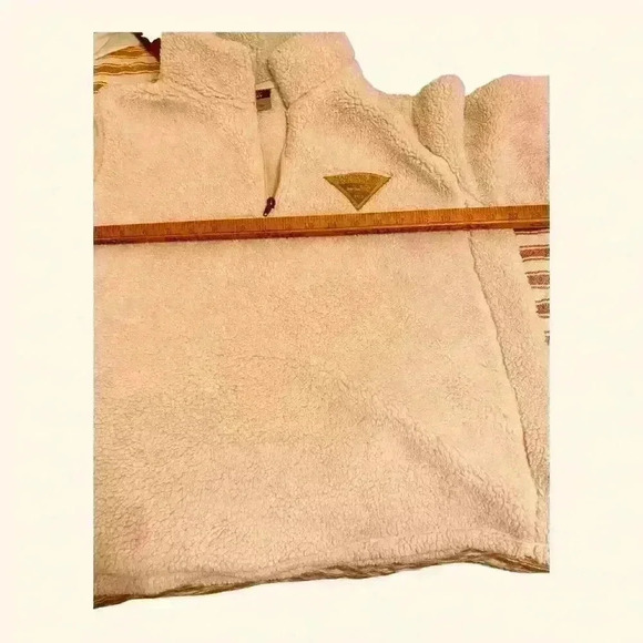 Madonna Inn Women's Vintage Pink Sherpa Quarter Zip Pullover Jacket M - Picture 9 of 11